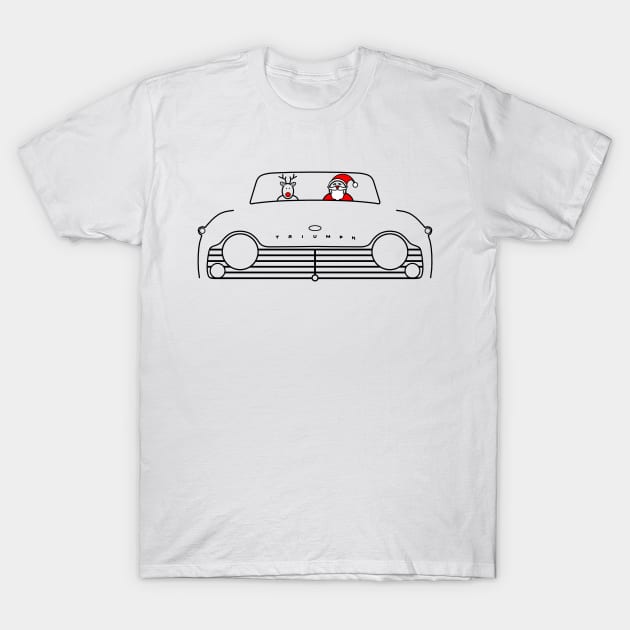 Triumph TR4A classic British sports car Christmas special edition T-Shirt by soitwouldseem